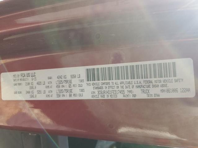 3C6URVHD1FE517455 - 2015 RAM PROMASTER 3500 HIGH 勃艮第红 照片 13