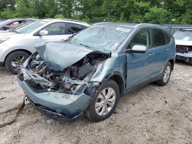 2HKRM4H76CH623845 - 2012 HONDA CR-V EXL BLUE photo 1