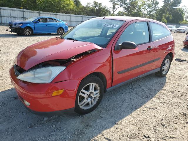 3FAFP3131YR165895 - 2000 FORD FOCUS ZX3 RED photo 1