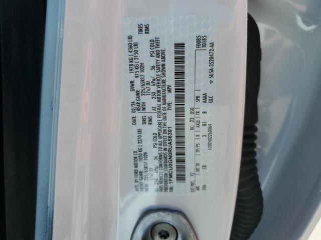 1FMCU0GN0RUA56301 - 2024 FORD ESCAPE ACTIVE WHITE photo 13