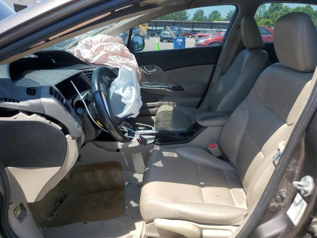 19XFB2F90CE000579 - 2012 HONDA CIVIC EXL ნაცრისფერი ფოტო 7