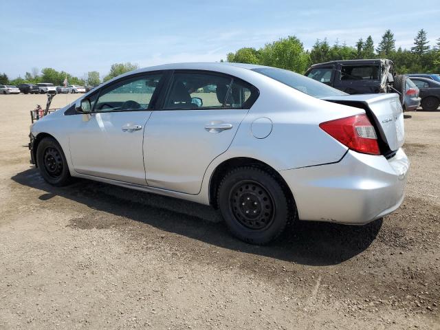 2HGFB2F5XCH058010 - 2012 HONDA CIVIC LX SILVER photo 2