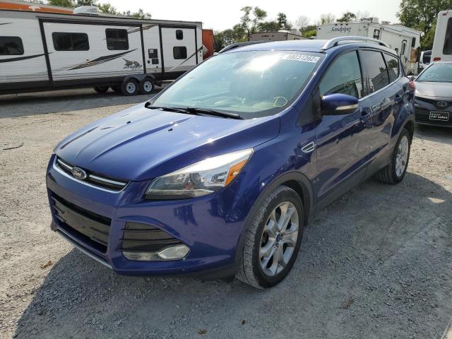 1FMCU0J93EUC36569 - 2014 FORD ESCAPE TITANIUM BLUE photo 2