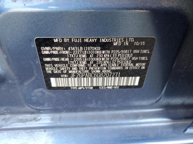 JF2GPABC6G8207271 - 2016 SUBARU CROSSTREK PREMIUM 蓝色 照片 13