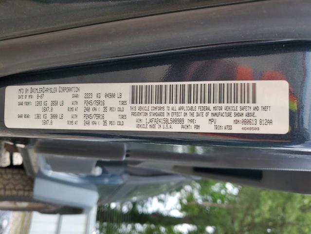 1J4FA24158L508989 - 2008 JEEP WRANGLER X BLUE photo 13