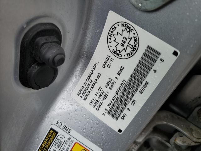 2HGFA1F68BH010171 - 2011 HONDA CIVIC LX-S Gümüş foto 12