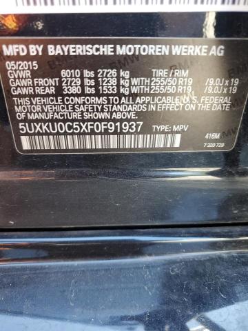 5UXKU0C5XF0F91937 - 2015 BMW X6 SDRIVE35I BLACK photo 13