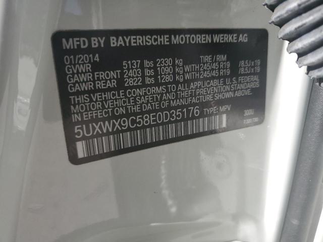 5UXWX9C58E0D35176 - 2014 BMW X3 XDRIVE28I WHITE photo 13