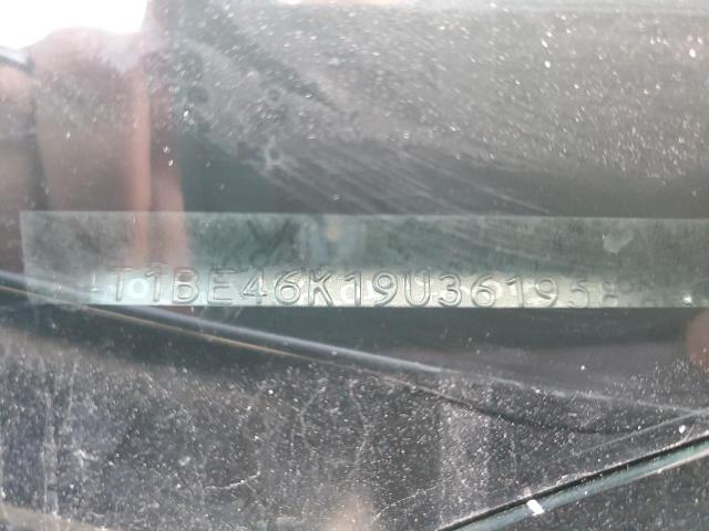 4T1BE46K19U361958 - 2009 TOYOTA CAMRY BASE GRAY photo 12