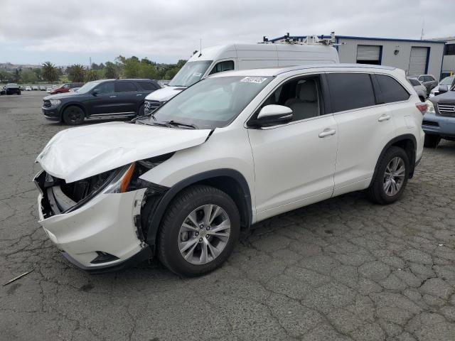 5TDJKRFH9FS094935 - 2015 TOYOTA HIGHLANDER XLE WHITE photo 1