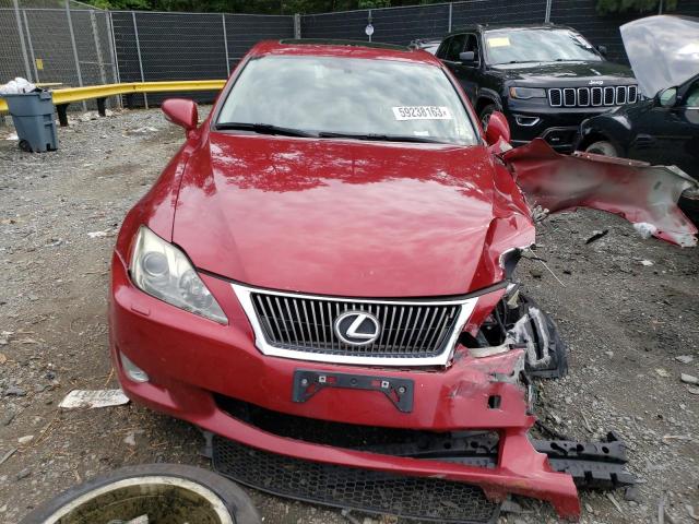 JTHCF5C25A5038820 - 2010 LEXUS IS 250 RED photo 5