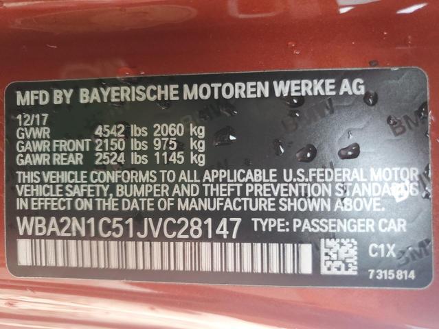 WBA2N1C51JVC28147 - 2018 BMW M240I 橙色 照片 12