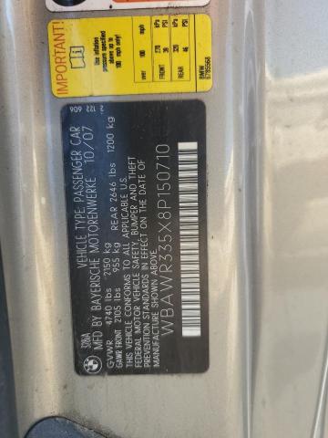 WBAWR335X8P150710 - 2008 BMW 3 SERIES I SULEV GOLD photo 12