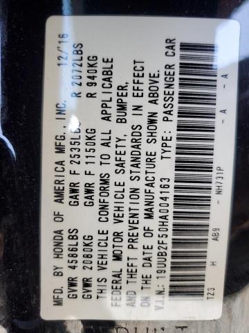 19UUB2F50HA004163 - 2017 ACURA TLX TECH BLACK photo 12