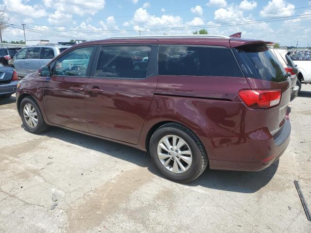 KNDMB5C19H6237883 - 2017 KIA SEDONA LX MAROON photo 2