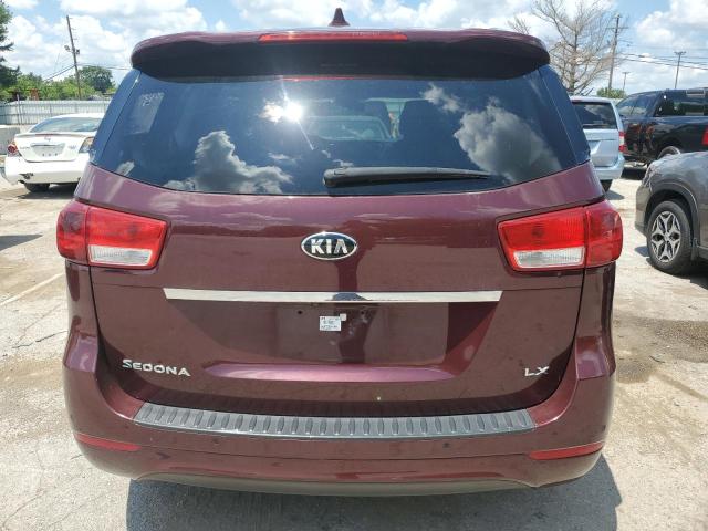 KNDMB5C19H6237883 - 2017 KIA SEDONA LX MAROON photo 6