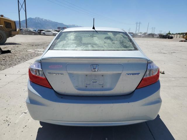 JHMFB4F27CS010259 - 2012 HONDA CIVIC HYBRID BLUE photo 6