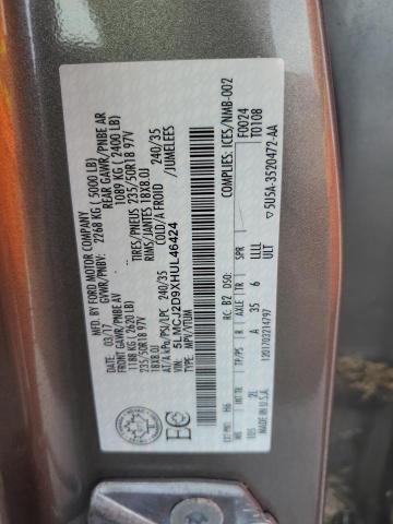 5LMCJ2D9XHUL46424 - 2017 LINCOLN MKC SELECT Արծաթագույն լուսանկար 13