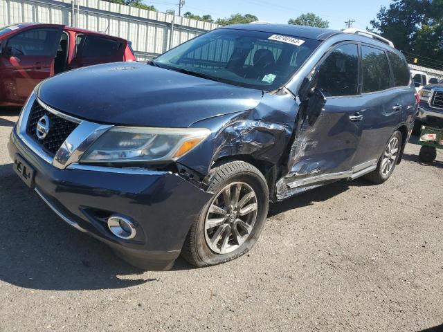 5N1AR2MM6EC615656 - 2014 NISSAN PATHFINDER S BLUE photo 1
