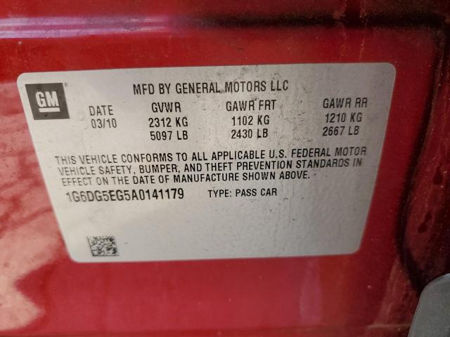 1G6DG5EG5A0141179 - 2010 CADILLAC CTS LUXURY COLLECTION RED photo 13