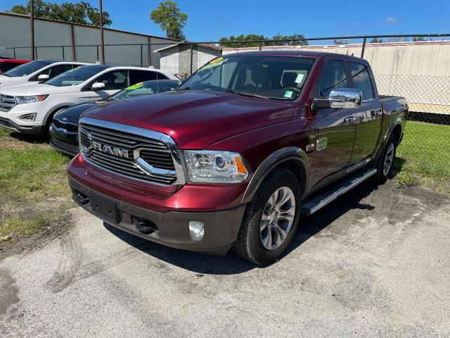 1C6RR6PT5JS155169 - 2018 RAM 1500 LONGHORN RED photo 2