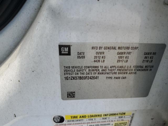 1G1ZK57B69F242641 - 2009 CHEVROLET MALIBU LTZ თეთრი ფოტო 12