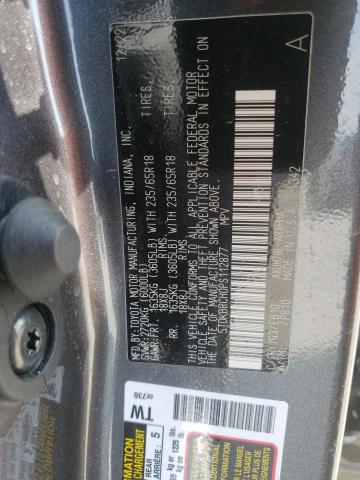 5TDKBRCH0PS112877 - 2023 TOYOTA HIGHLANDER HYBRID XLE GRAY photo 13