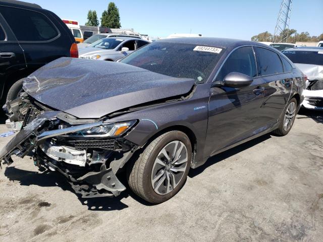 1HGCV3F18NA004669 - 2022 HONDA ACCORD HYBRID GRAY photo 1