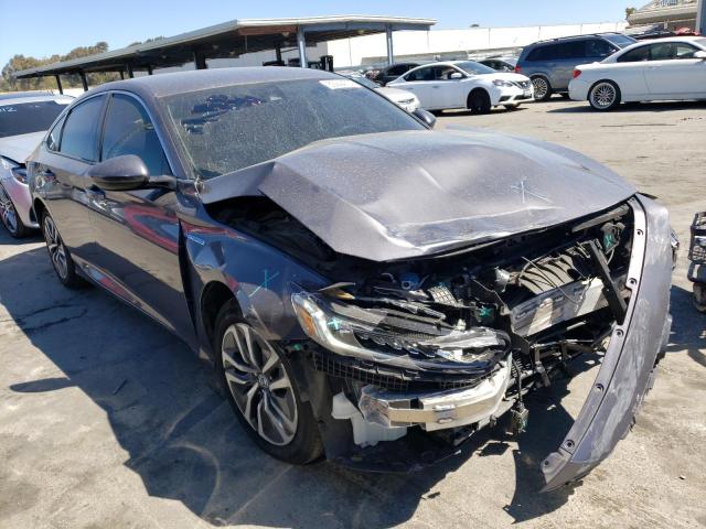 1HGCV3F18NA004669 - 2022 HONDA ACCORD HYBRID GRAY photo 4