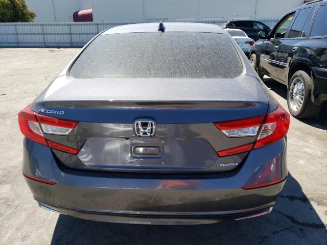 1HGCV3F18NA004669 - 2022 HONDA ACCORD HYBRID GRAY photo 6