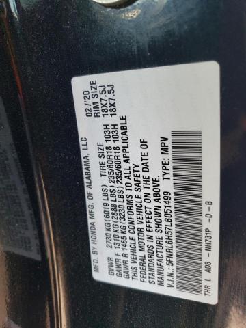 5FNRL6H57LB051499 - 2020 HONDA ODYSSEY EX BLACK photo 13