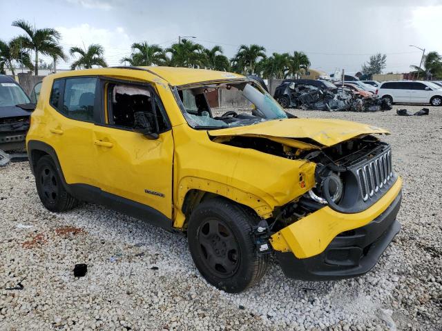 ZACCJAATXGPE22130 - 2016 JEEP RENEGADE SPORT YELLOW photo 4