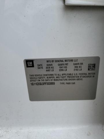 1G11C5SL5FF303869 - 2015 CHEVROLET MALIBU 1LT 白色 照片 12