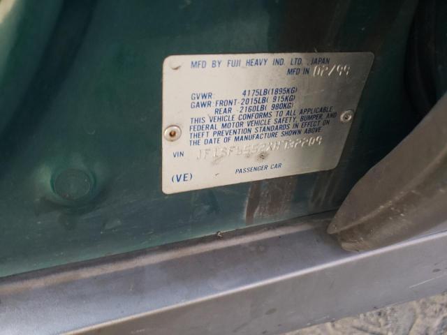 JF1SF6552XH732209 - 1999 SUBARU FORESTER S GREEN photo 10