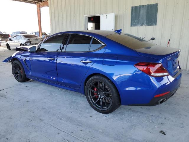 KMTG34LE8KU014889 - 2019 GENESIS G70 PRESTIGE BLUE photo 2