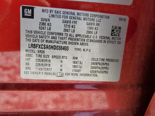 LRBFXCSA6HD038493 - 2017 BUICK ENVISION PREFERRED 红色 照片 14