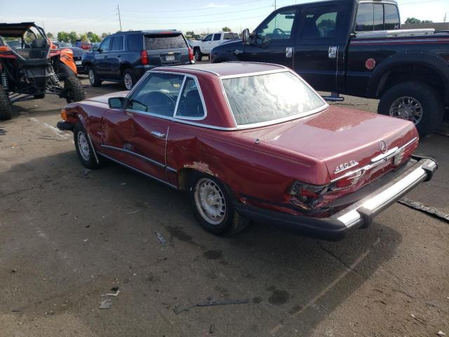 WDB10704412063903 - 1980 MERCEDES-BENZ 450 SLC BURGUNDY photo 2