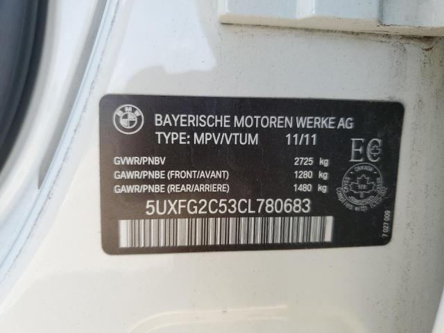 5UXFG2C53CL780683 - 2012 BMW X6 XDRIVE35I WHITE photo 14