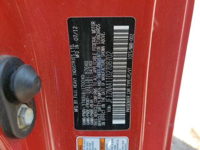 JF1ZNAA11D2708702 - 2013 TOYOTA SCION FR-S 红色 照片 13