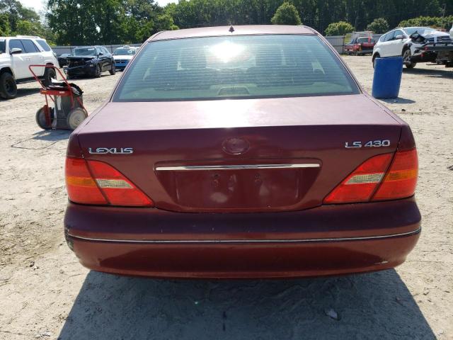 JTHBN30F130110946 - 2003 LEXUS LS 430 BURGUNDY photo 6