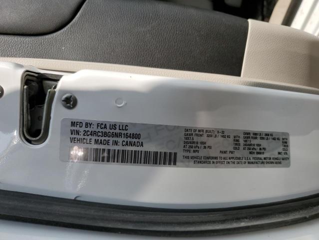 2C4RC3BG6NR164800 - 2022 CHRYSLER PACIFICA TOURING L 白色 照片 12