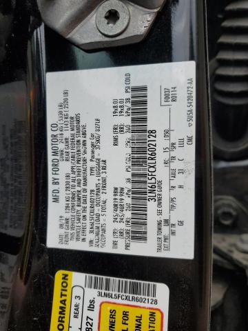 3LN6L5FCXLR602128 - 2020 LINCOLN MKZ RESERVE შავი ფოტო 13