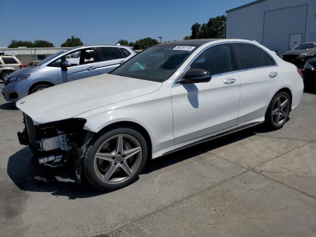 55SWF4JB7HU212180 - 2017 MERCEDES-BENZ C 300 WHITE photo 1