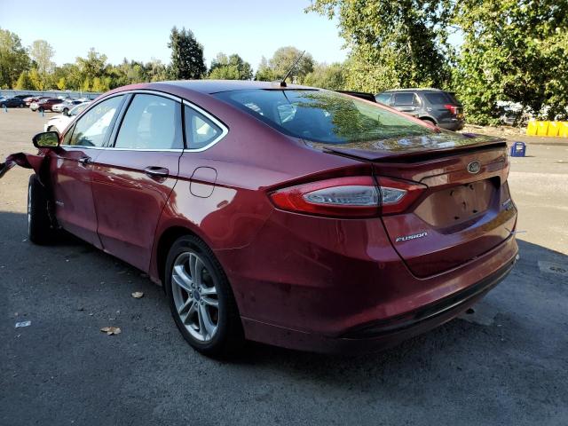 3FA6P0RU1FR306683 - 2015 FORD FUSION TITANIUM HEV RED photo 3