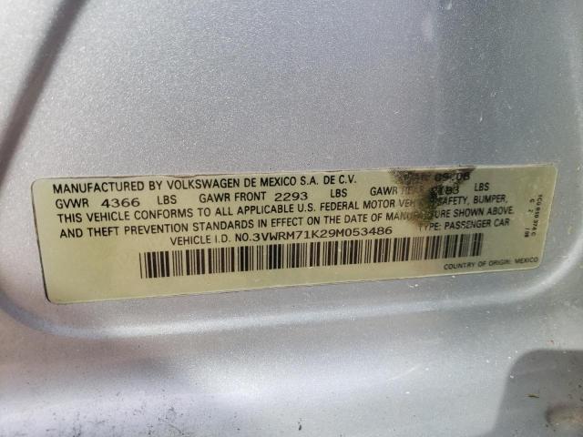 3VWRM71K29M053486 - 2009 VOLKSWAGEN JETTA SE SILVER photo 12