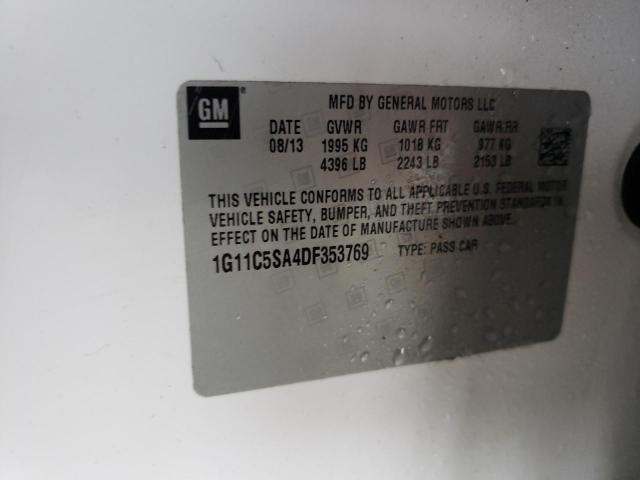 1G11C5SA4DF353769 - 2013 CHEVROLET MALIBU 1LT 白色 照片 12