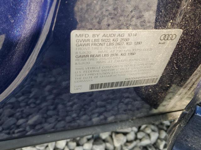 WA1DGAFP3FA062450 - 2015 AUDI Q5 PREMIUM PLUS BLUE photo 13