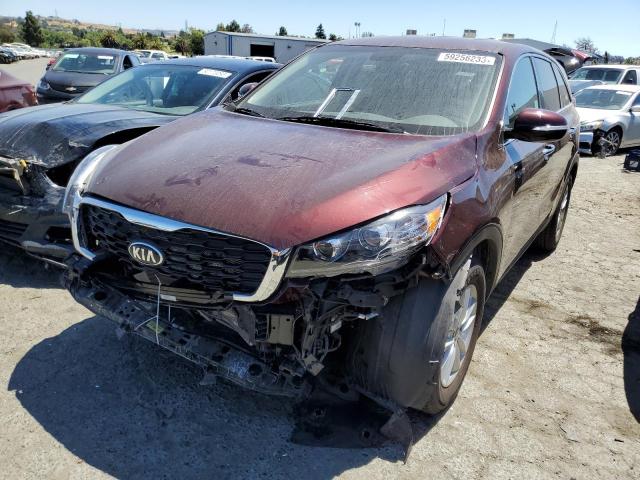 5XYPG4A38KG555298 - 2019 KIA SORENTO L BURGUNDY photo 1