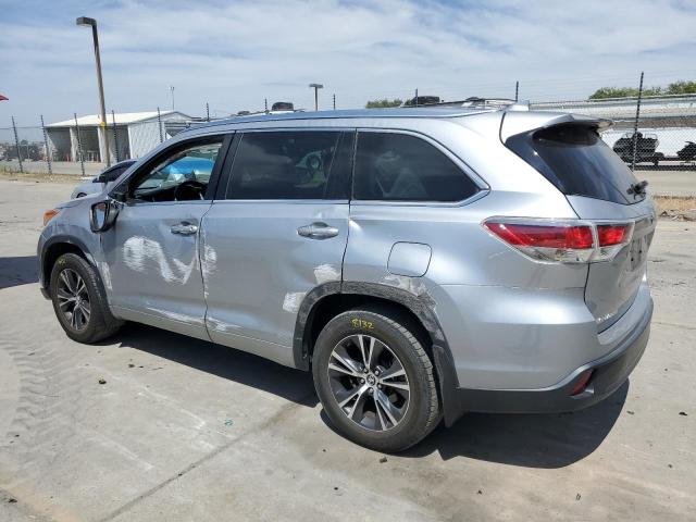 5TDJKRFH5GS264502 - 2016 TOYOTA HIGHLANDER XLE ვერცხლისფერი ფოტო 2