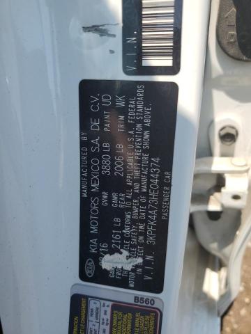 3KPFK4A73HE044374 - 2017 KIA FORTE LX WHITE photo 12